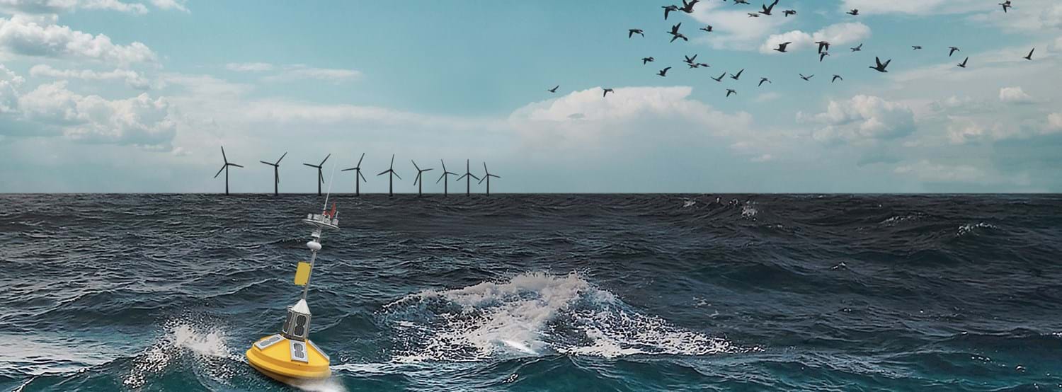 havbøye og vindmøller offshore