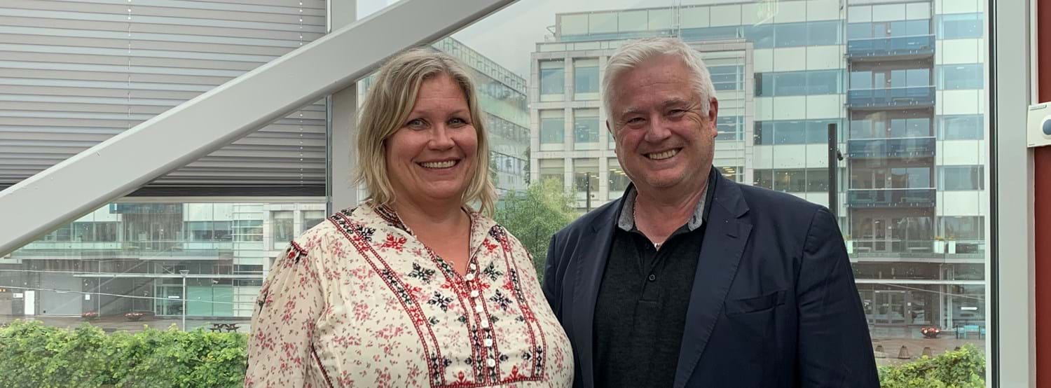 Marianne Lefdal, Norway Country Manager for CGG and board member at GCE Ocean Technology with Owe Hagesæther CEO of GCE Ocean Technology.