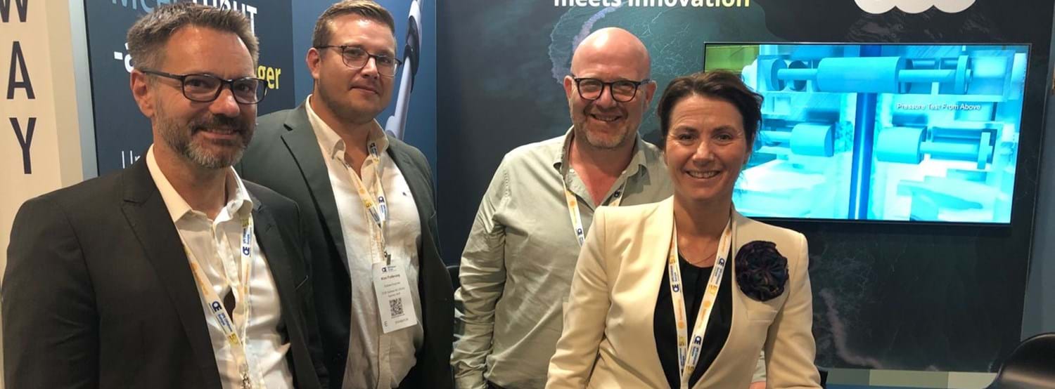Cecilie Sælen with her colleagues at this year’s SPE Offshore Europe in Aberdeen.