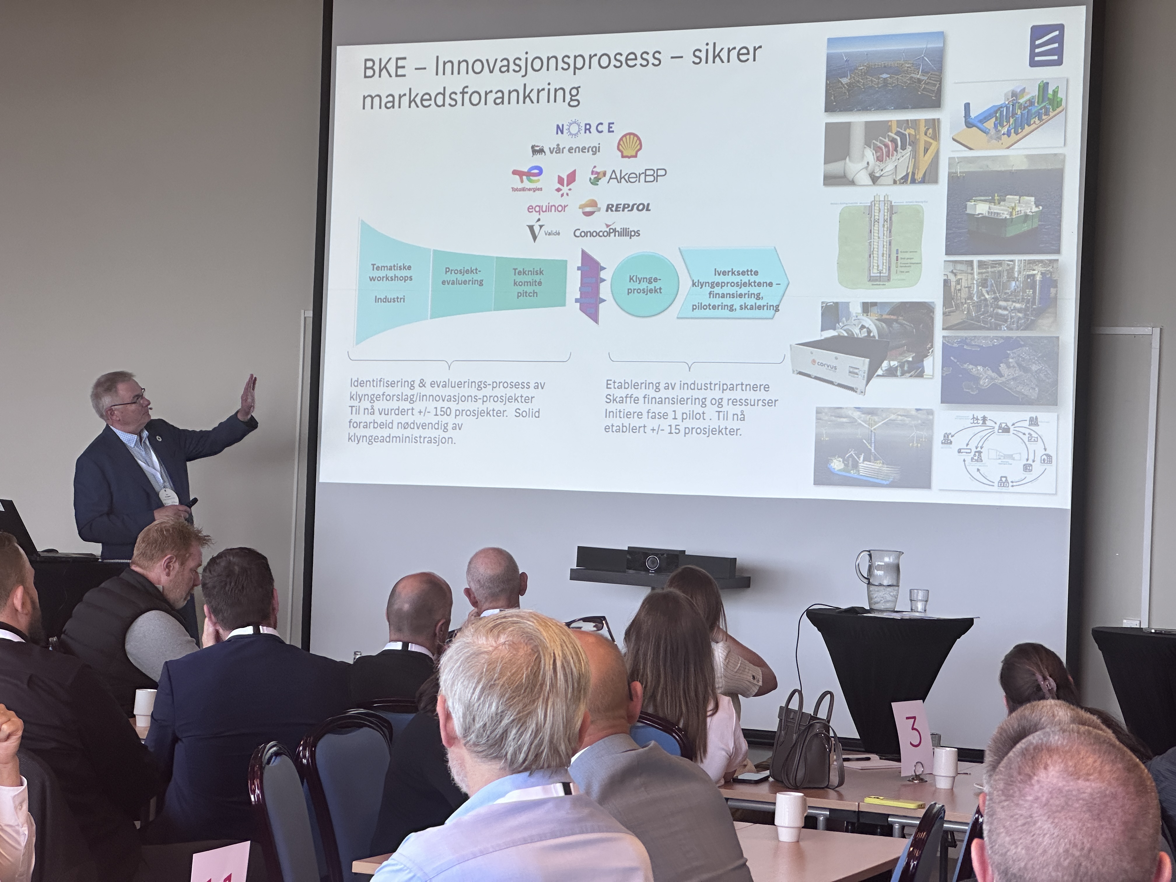 Tor Arnesen (chairman in ETN) demonstrating how the technical committee works.