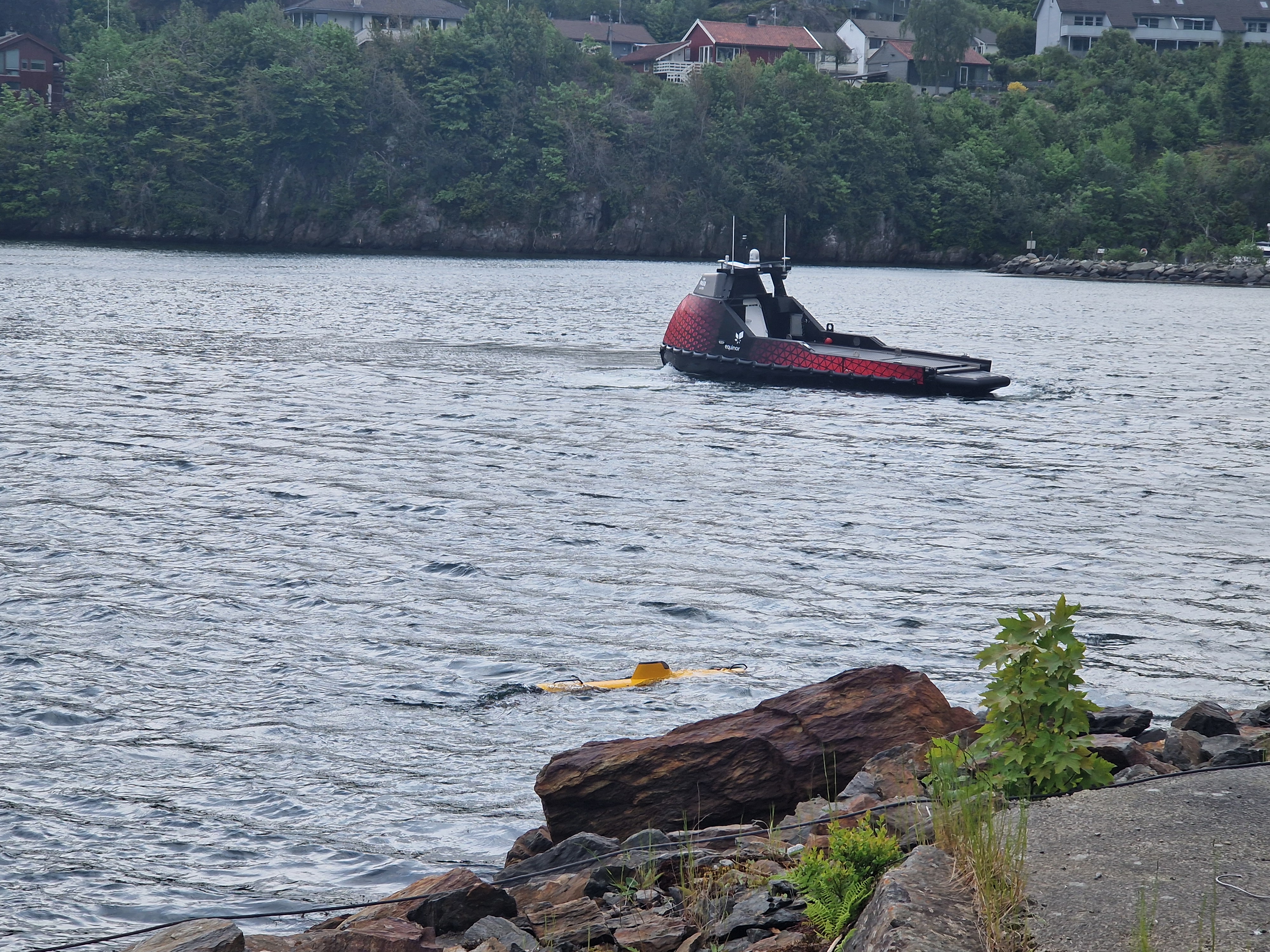 Photo: Jon Hellevang, from Equinor demonstration of USV and AUV
